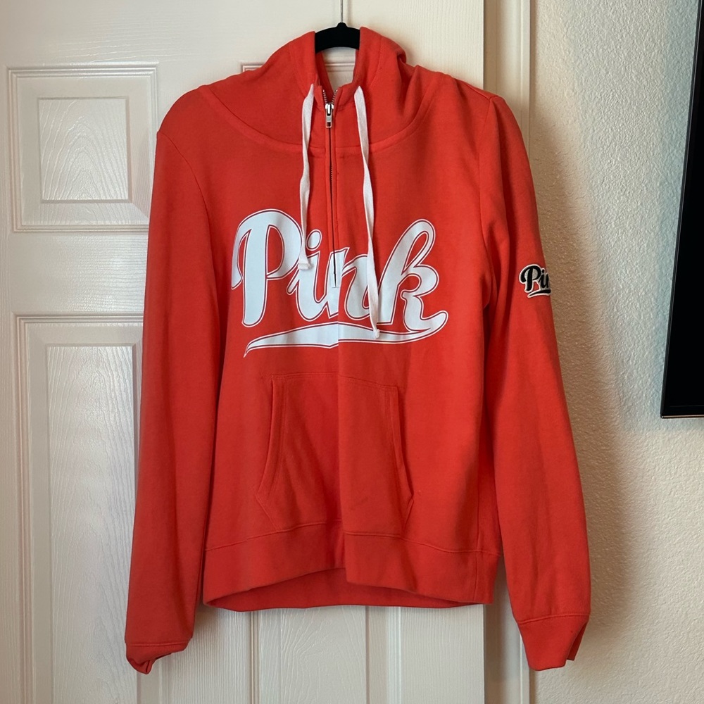 PINK half zip hoodie